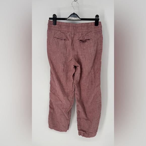 Athleta active leisure linen Dusty Rose Wide Leg Pants size 10P - Picture 4 of 9